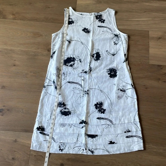 Habitat Linen Sketched Floral Pocket Dress White Size Small - Picture 6 of 11